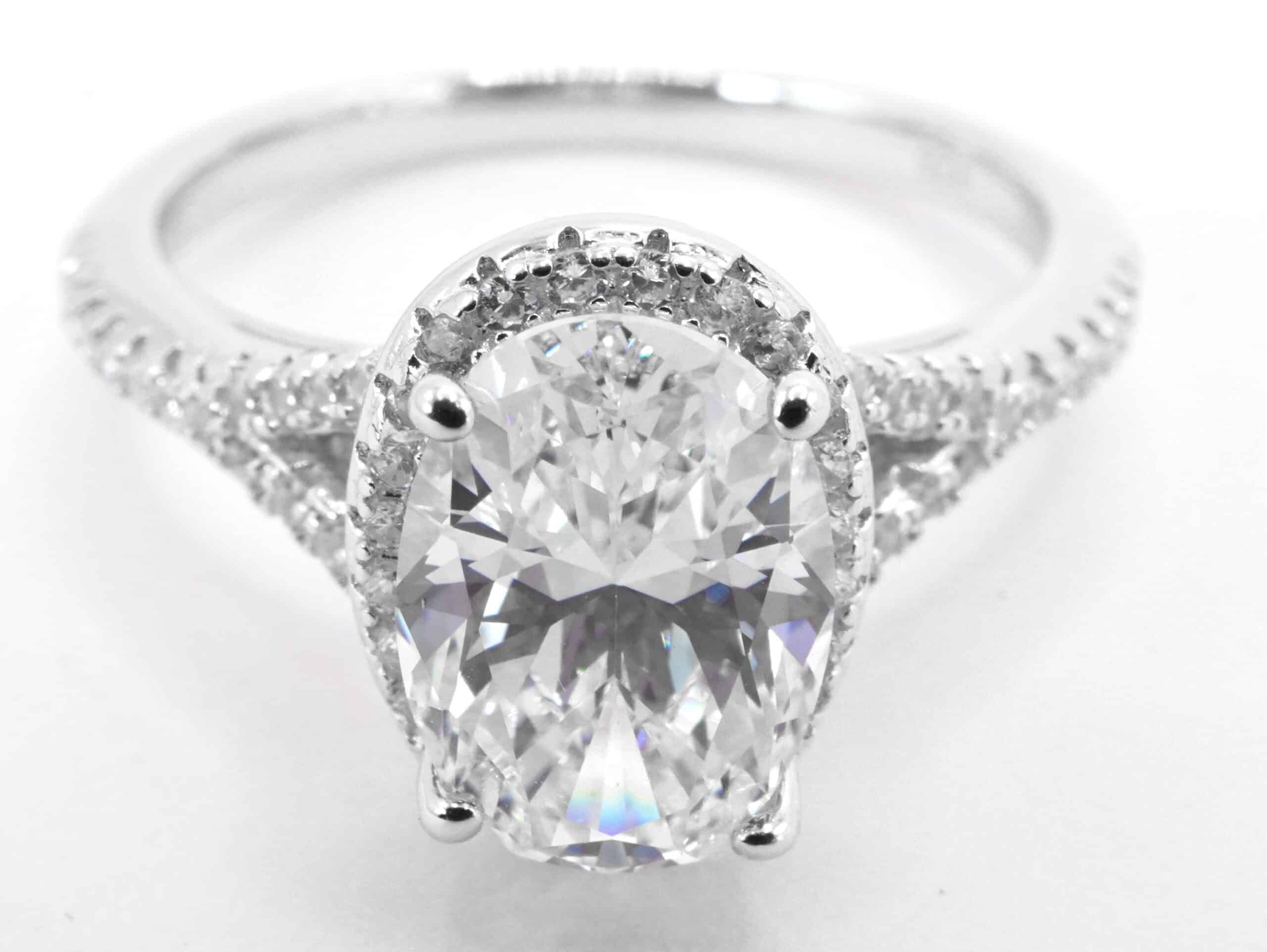 Halo Style Oval Engagement Ring Simulated Cubic Zirconia 925 Sterling  Silver Size 5 - Walmart.com